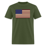 USA Flag Unisex Classic T-Shirt - military green