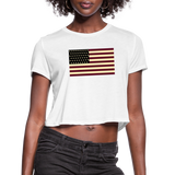 USA Flag Women's Cropped T-Shirt