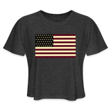 USA Flag Women's Cropped T-Shirt