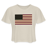 USA Flag Women's Cropped T-Shirt