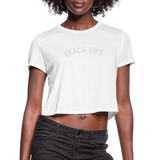 Beach Life Women's Cropped T-Shirt - white